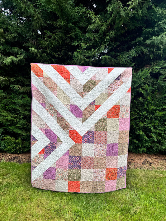 Crossroads Quilt Kit with Isabella Arts & Crafts Floral Fabrics