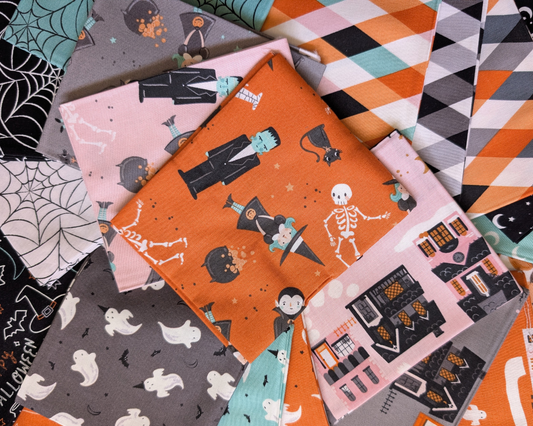 Frank and Friends Fat Quarter Bundle - Frightfully Charming Halloween Fabric