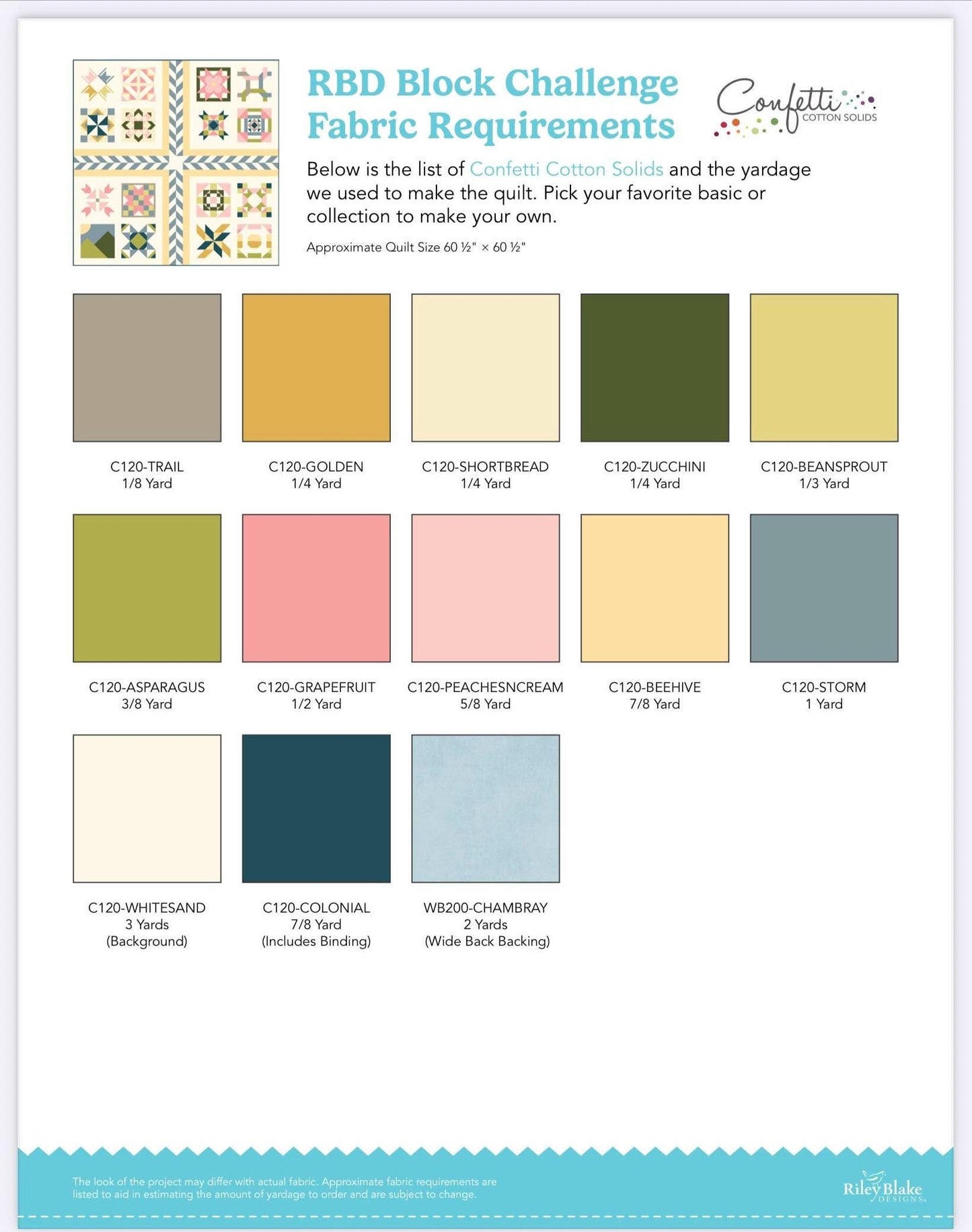 2026 Block Challenge Confetti Cotton - Quilt Kit