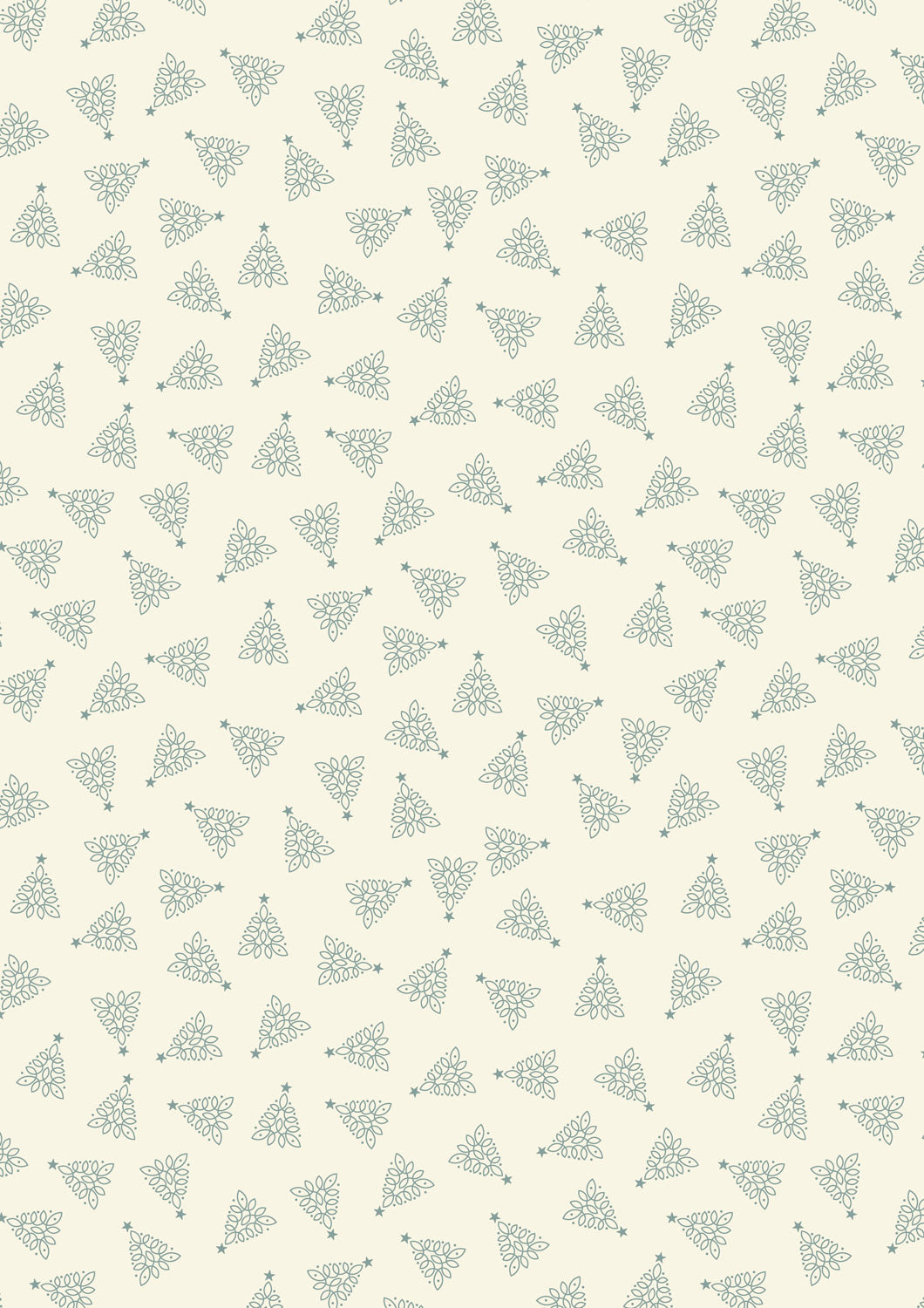 Lewis & Irene Celtic Christmas Trees Quilting Cotton - Cream