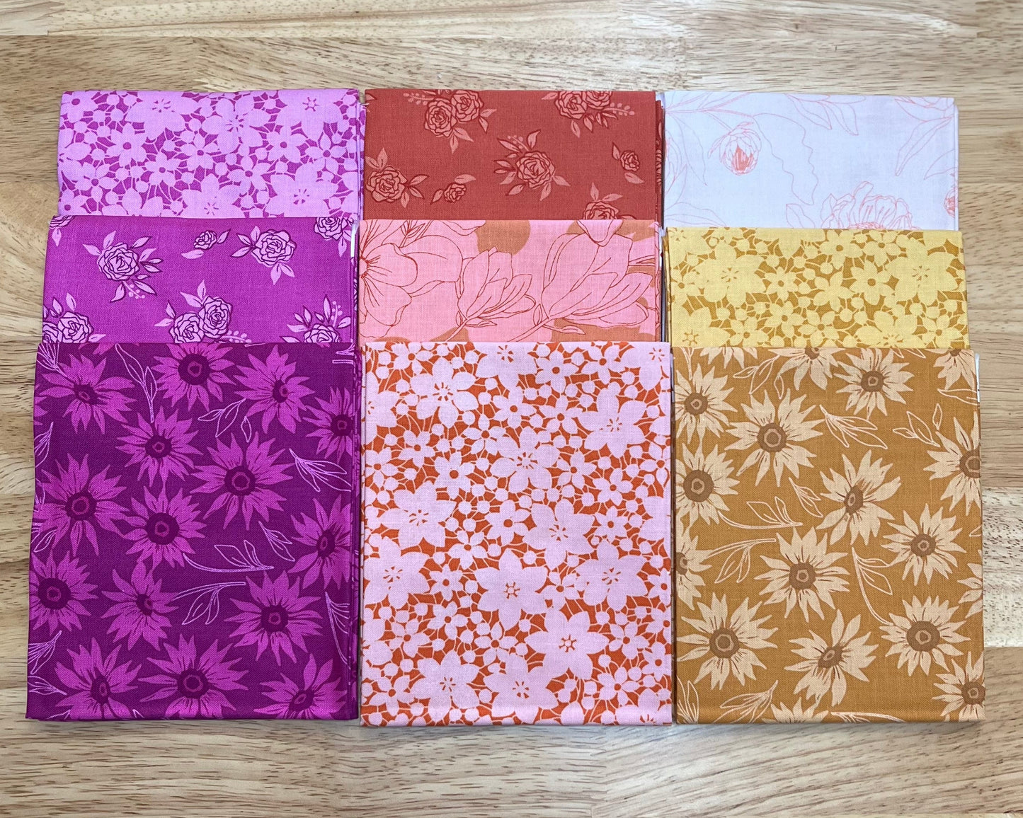 Color Me Whispered Fat Quarter Bundle - 28 Natural Floral Fabrics
