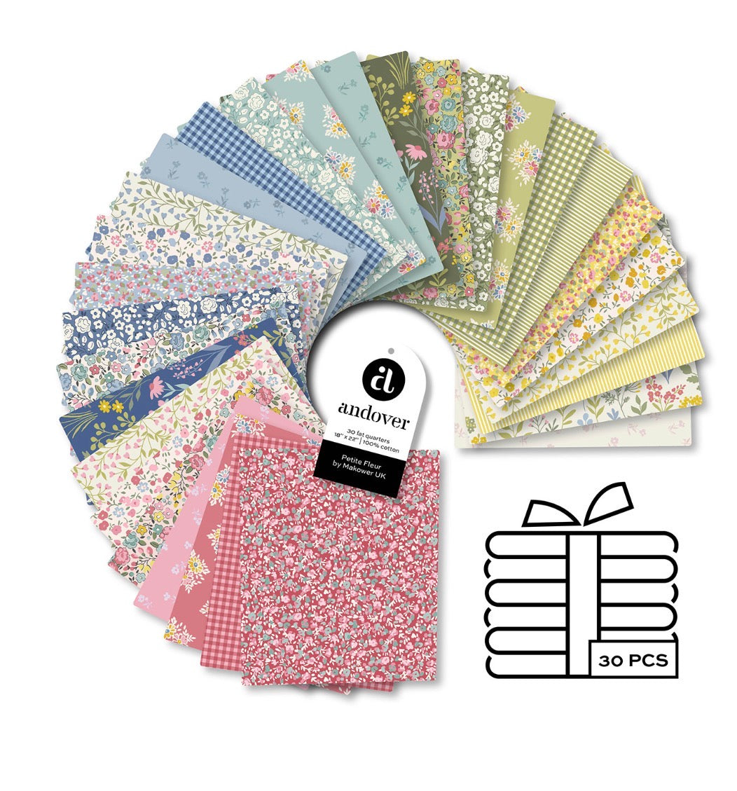 Petite Fleur Fat Quarter Bundle - 30 Dainty Floral Fabrics