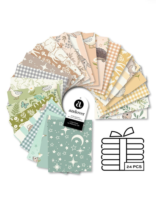 Little Ones Fat Quarter Bundle - 24 Sweet Woodland Fabrics