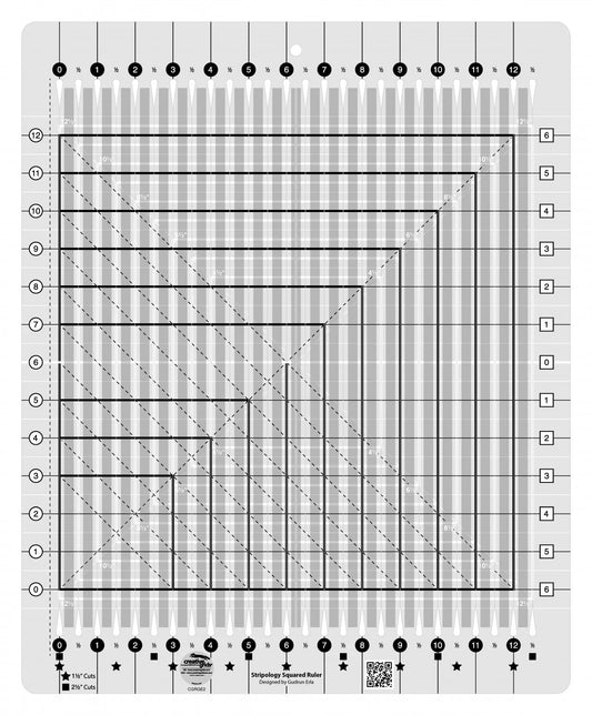 Creative Grids Non-Slip Stripology® Squared Quilt Block Ruler
