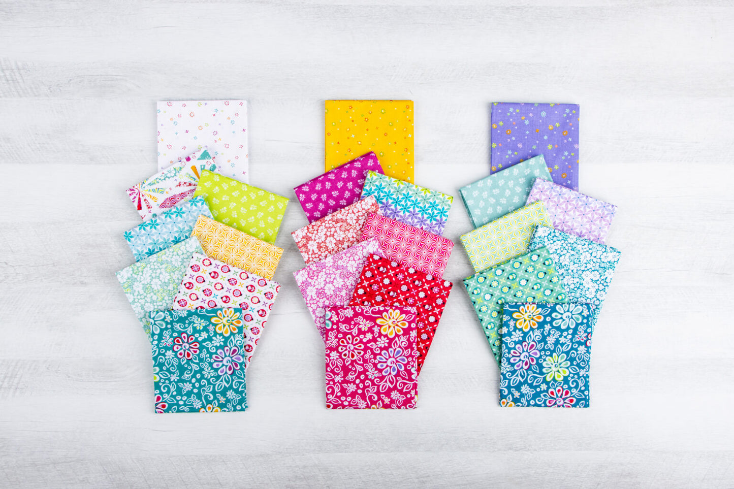 Chasing Rainbows Fat Quarter Bundle - 23 Colorful Fabrics for Joyful Quilting