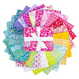 Chasing Rainbows Fat Quarter Bundle - 23 Colorful Fabrics for Joyful Quilting