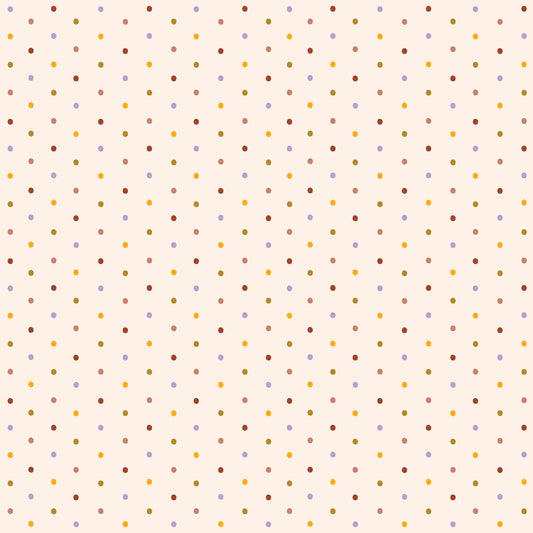 Retro Meadow Sprinkles Fabric in Salt - Cloud9 Organic Quilting Cotton