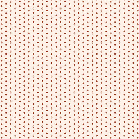Retro Meadow Diamond Fabric in Salt - Cloud9 Organic Quilting Cotton