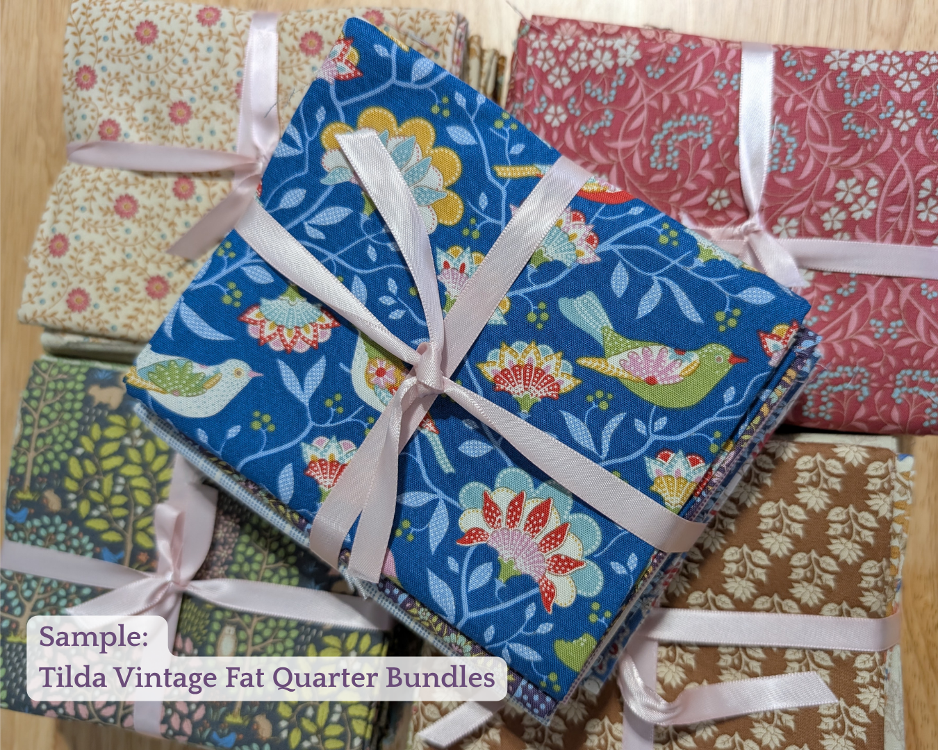 Vintage Tilda Fabric Bundles - 10 Color Coordinated Fabrics