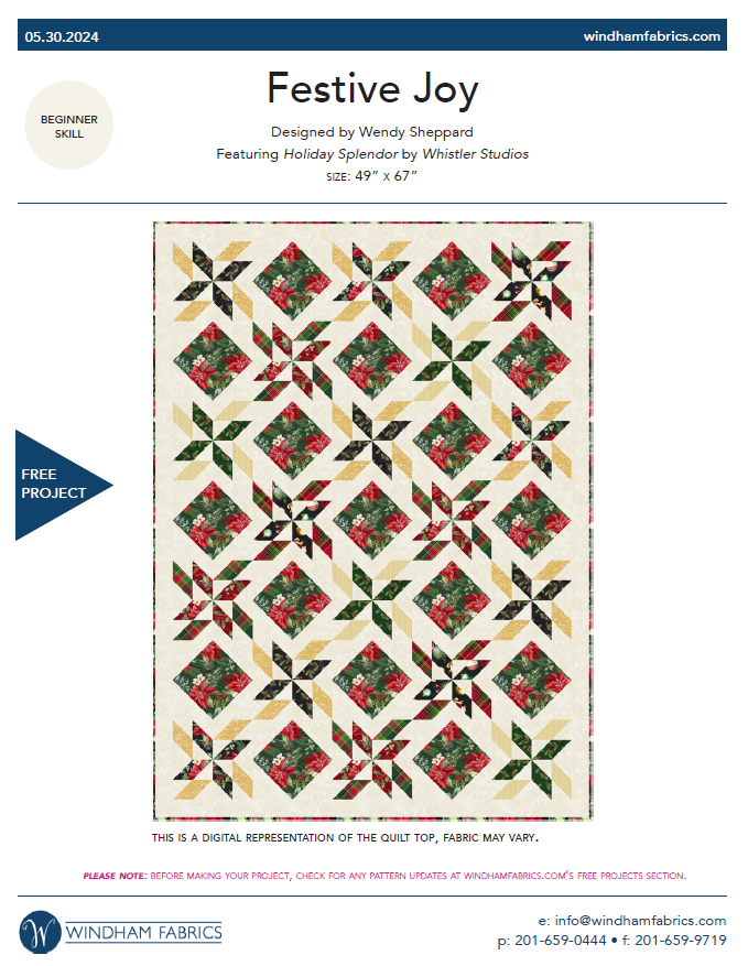 Jolly Christmas Fat Quarter Bundle - 12 Classic Holiday Fabrics