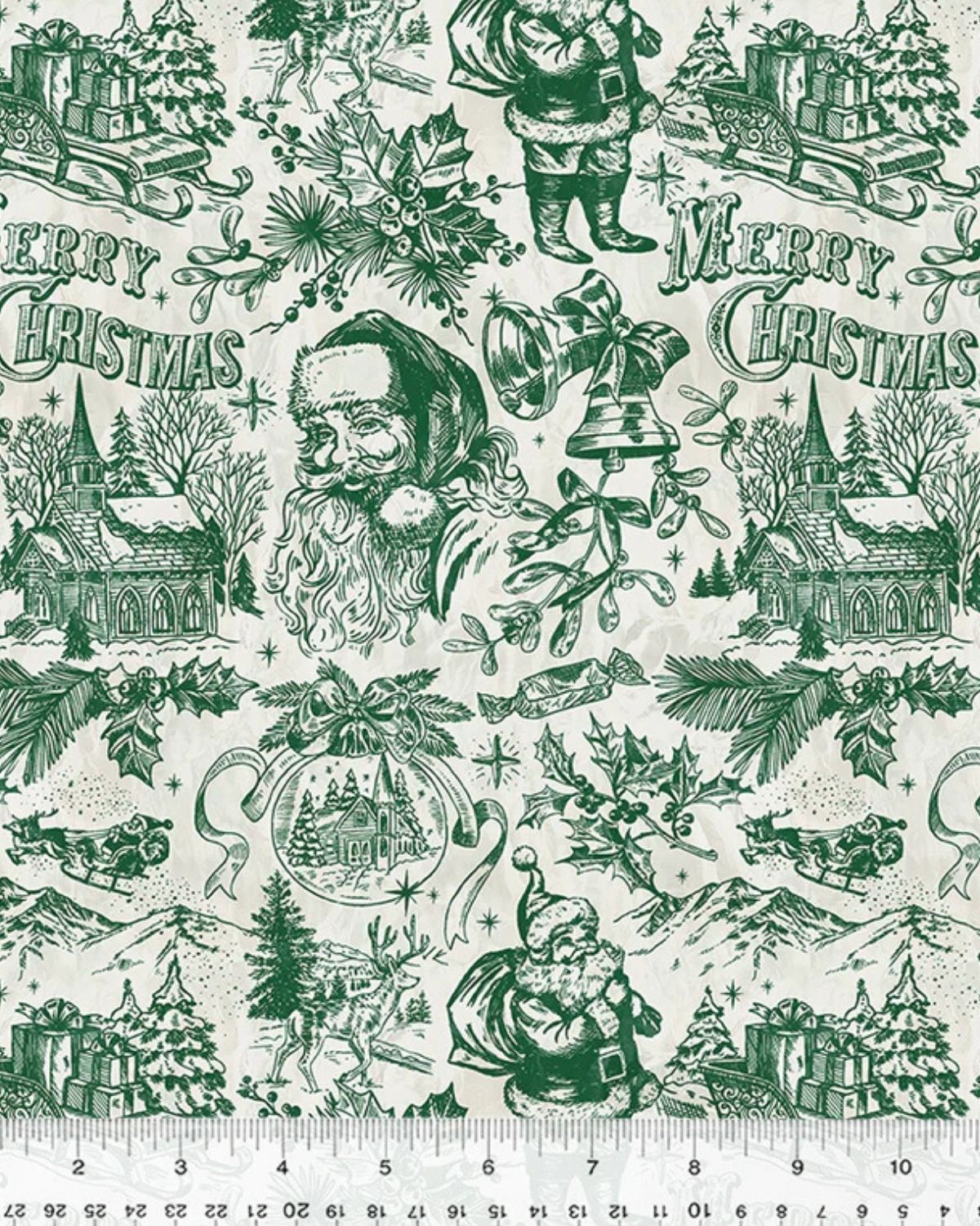 Jolly Christmas Fat Quarter Bundle - 12 Classic Holiday Fabrics