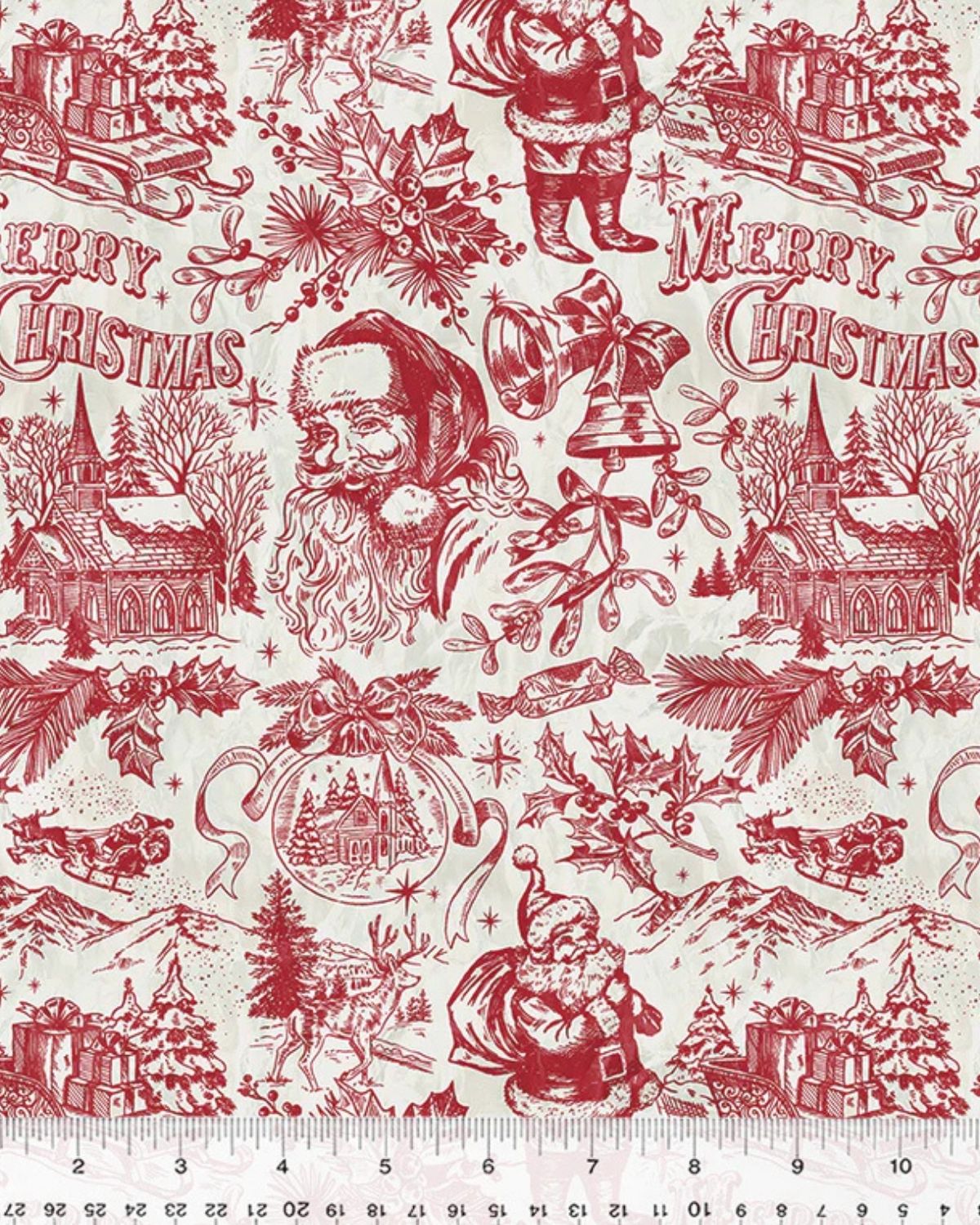 Jolly Christmas Fat Quarter Bundle - 12 Classic Holiday Fabrics