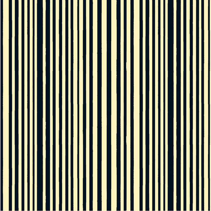 Kaleidoscope Collection - Mini Stripe in Ink/Vanilla Custard