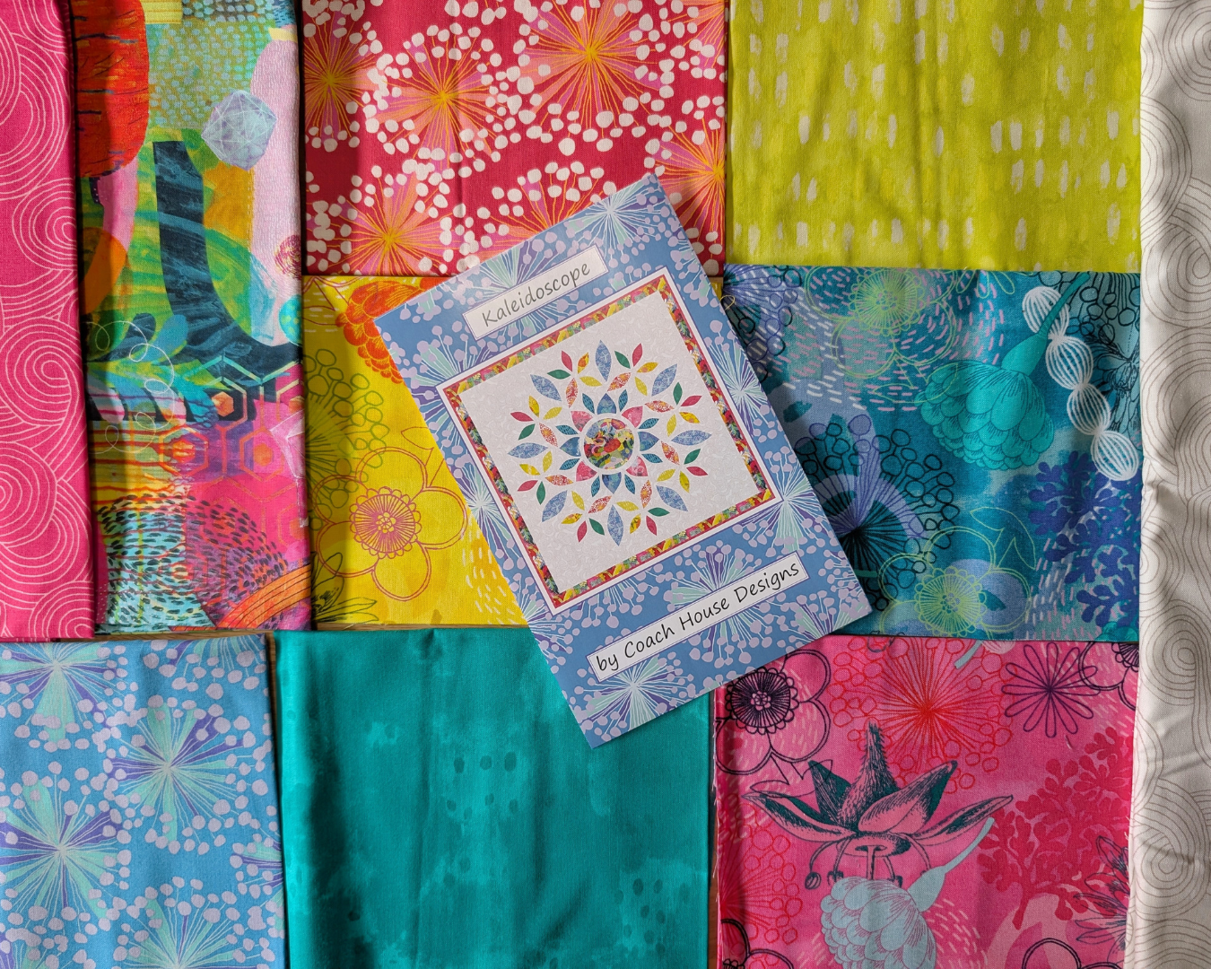 Kaleidoscope Quilt Kit - Bright World Collection Fabrics - Colorful Quilt Pattern