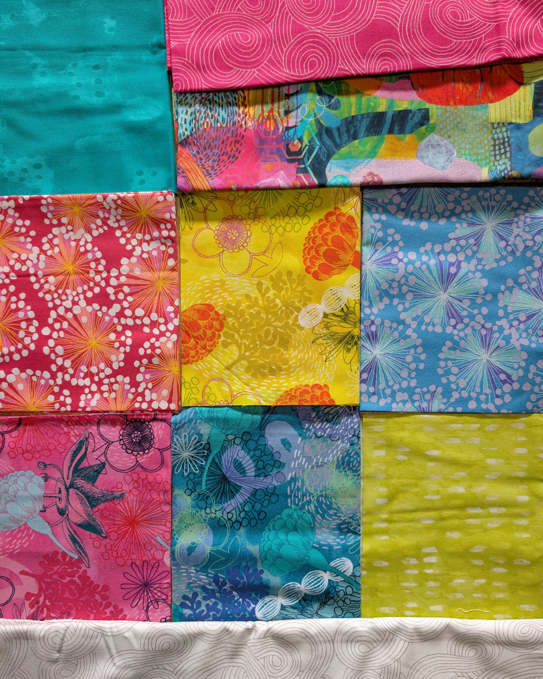 Kaleidoscope Quilt Kit - Bright World Collection Fabrics - Colorful Quilt Pattern