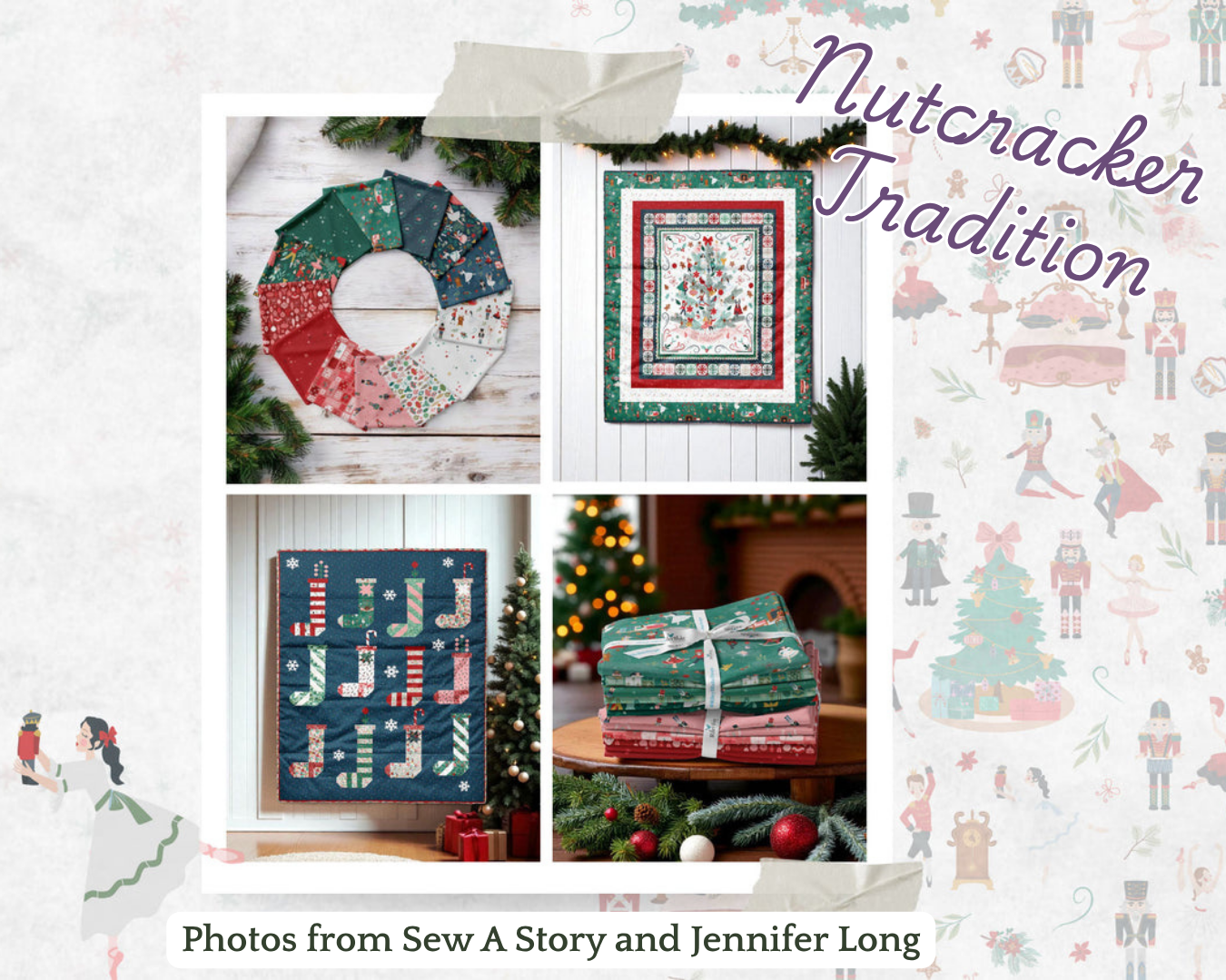 Nutcracker Traditions Fat Quarter Bundle - 22 Magical Holiday Fabrics