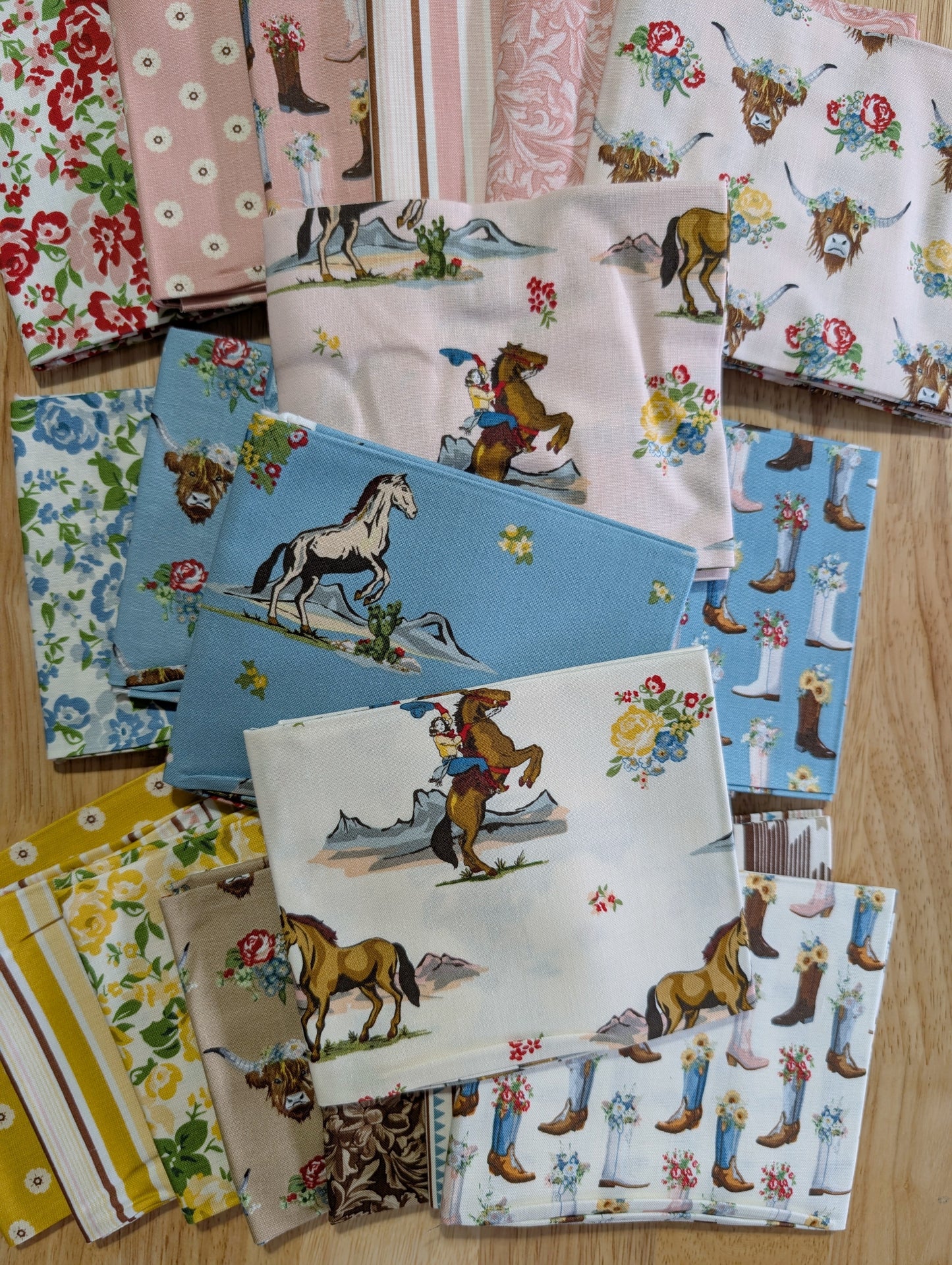 Cowgirl Fat Quarter Bundle - 21 Charming Western Fabrics