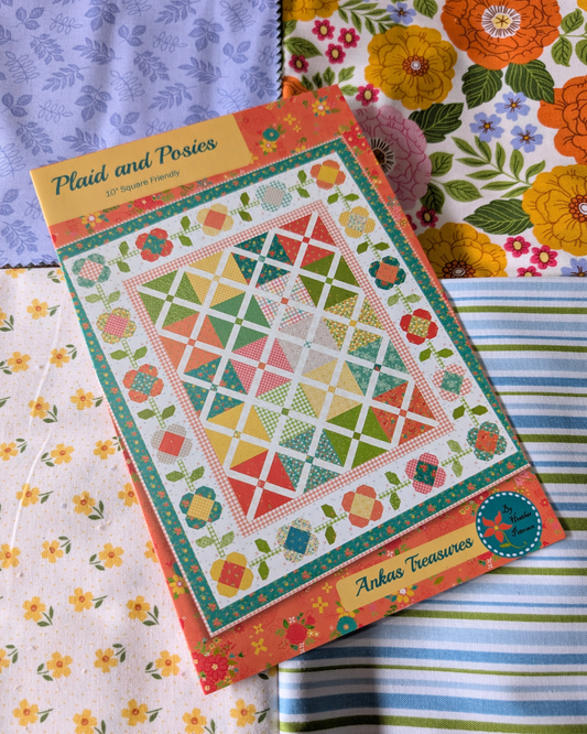 Plaid and Posies Quilt Kit