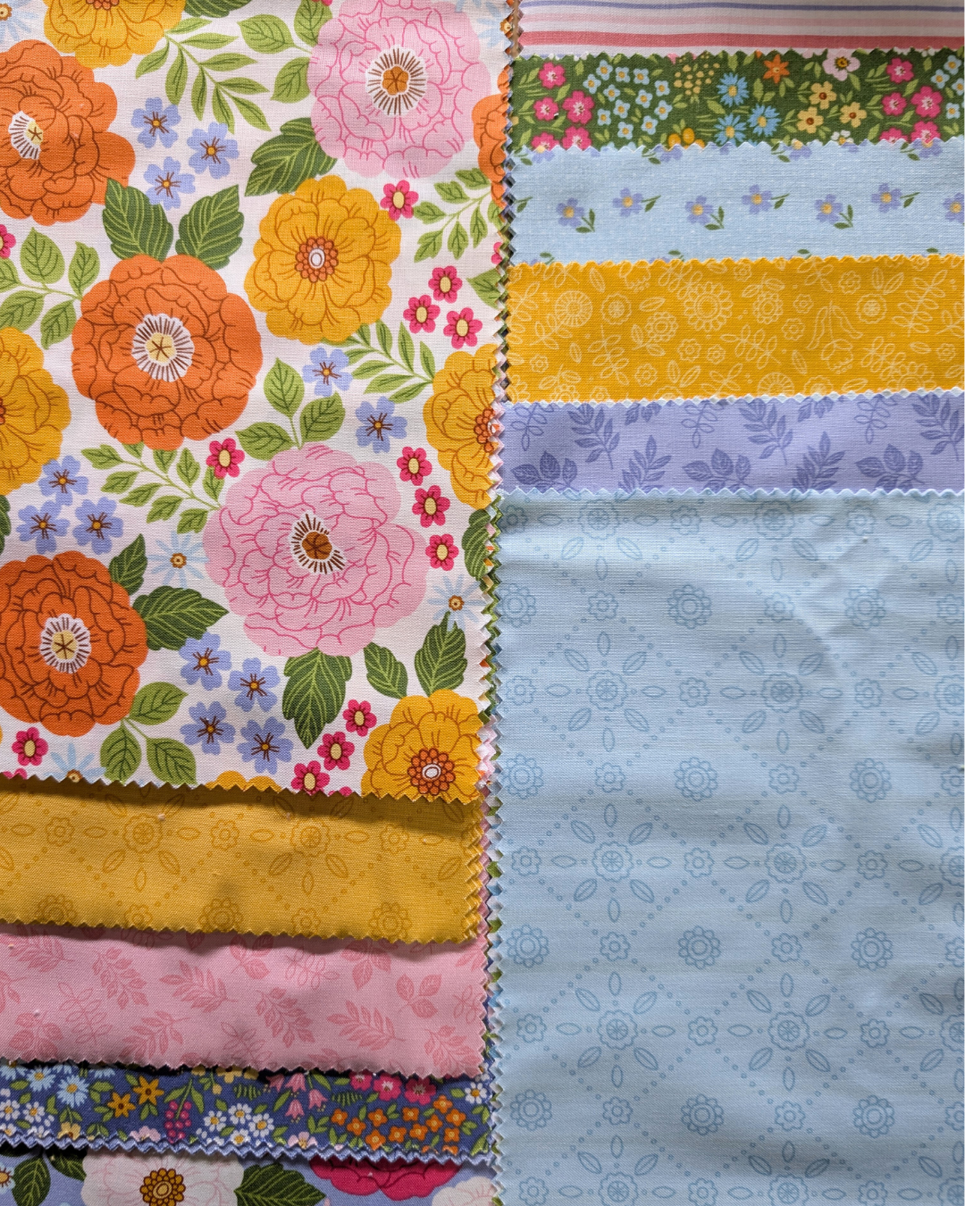 Plaid and Posies Quilt Kit