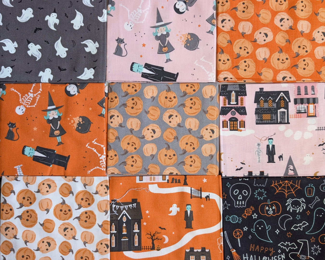 Frank and Friends Fat Quarter Bundle - Frightfully Charming Halloween Fabric