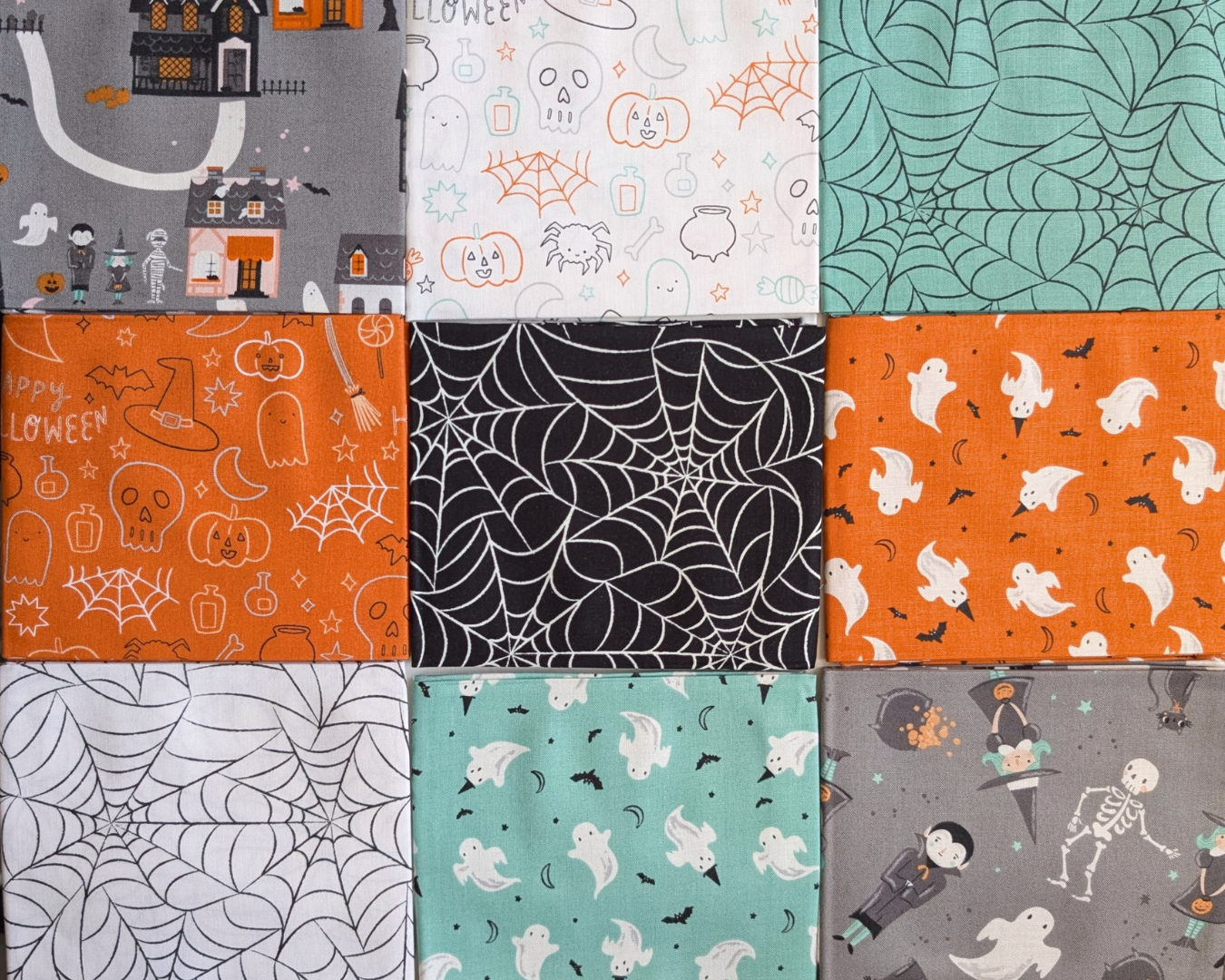 Frank and Friends Fat Quarter Bundle - Frightfully Charming Halloween Fabric