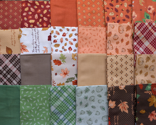 Cozy Autumn Fat Quarter Bundle - 24 Quaint Fall Fabrics