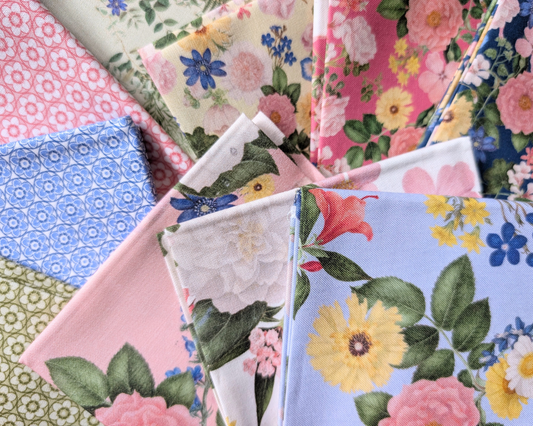 Everbloom Fat Quarter Bundle - 15 Royal Botanical Fabrics