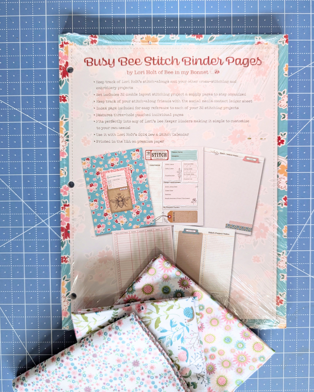 Busy Bee Stitch Binder Pages by Lori Holt