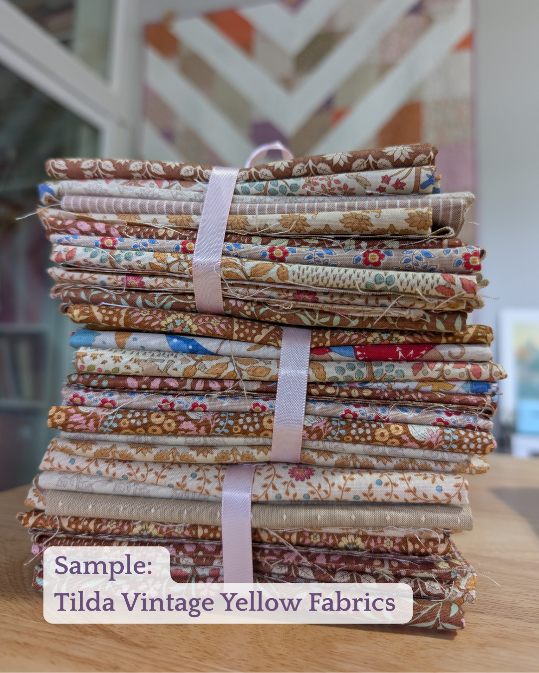 Vintage Tilda Fabric Bundles - 10 Color Coordinated Fabrics