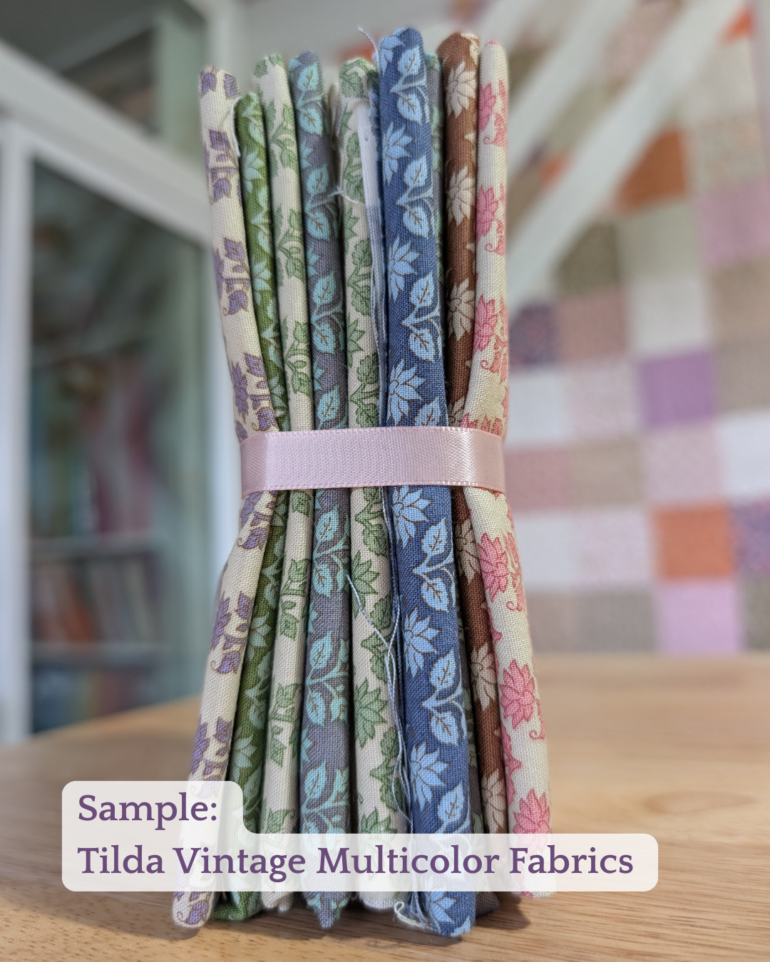 Vintage Tilda Fabric Bundles - 10 Color Coordinated Fabrics
