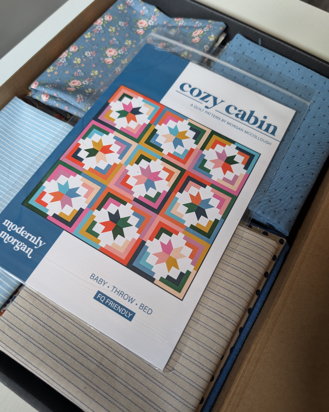 Cozy Cabin Quilt Kit with Tilda Fabric's Creating Memories - Summer Collection