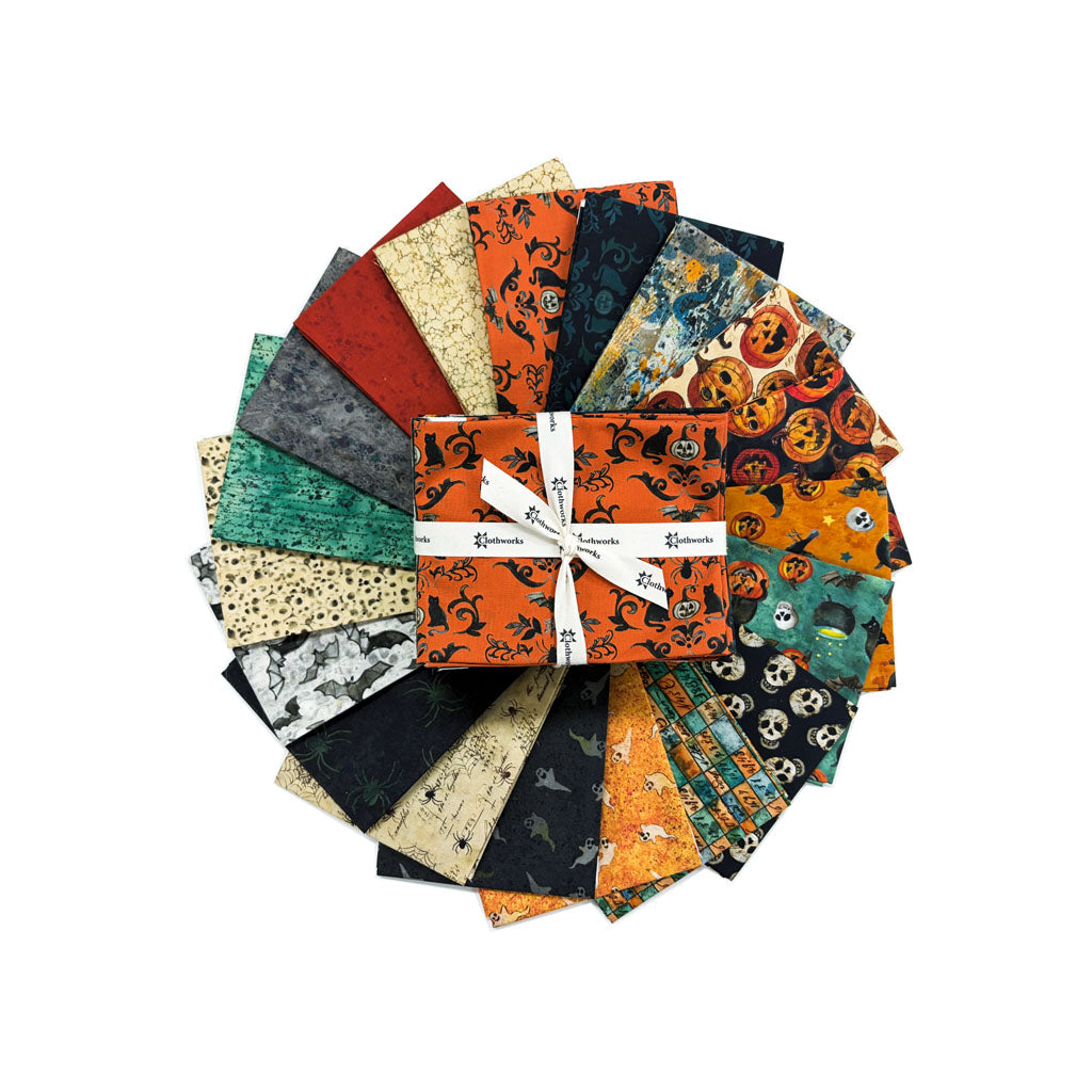 Emerald Hollow Fat Quarter Bundle - 19 Victorian Gothic Fabrics