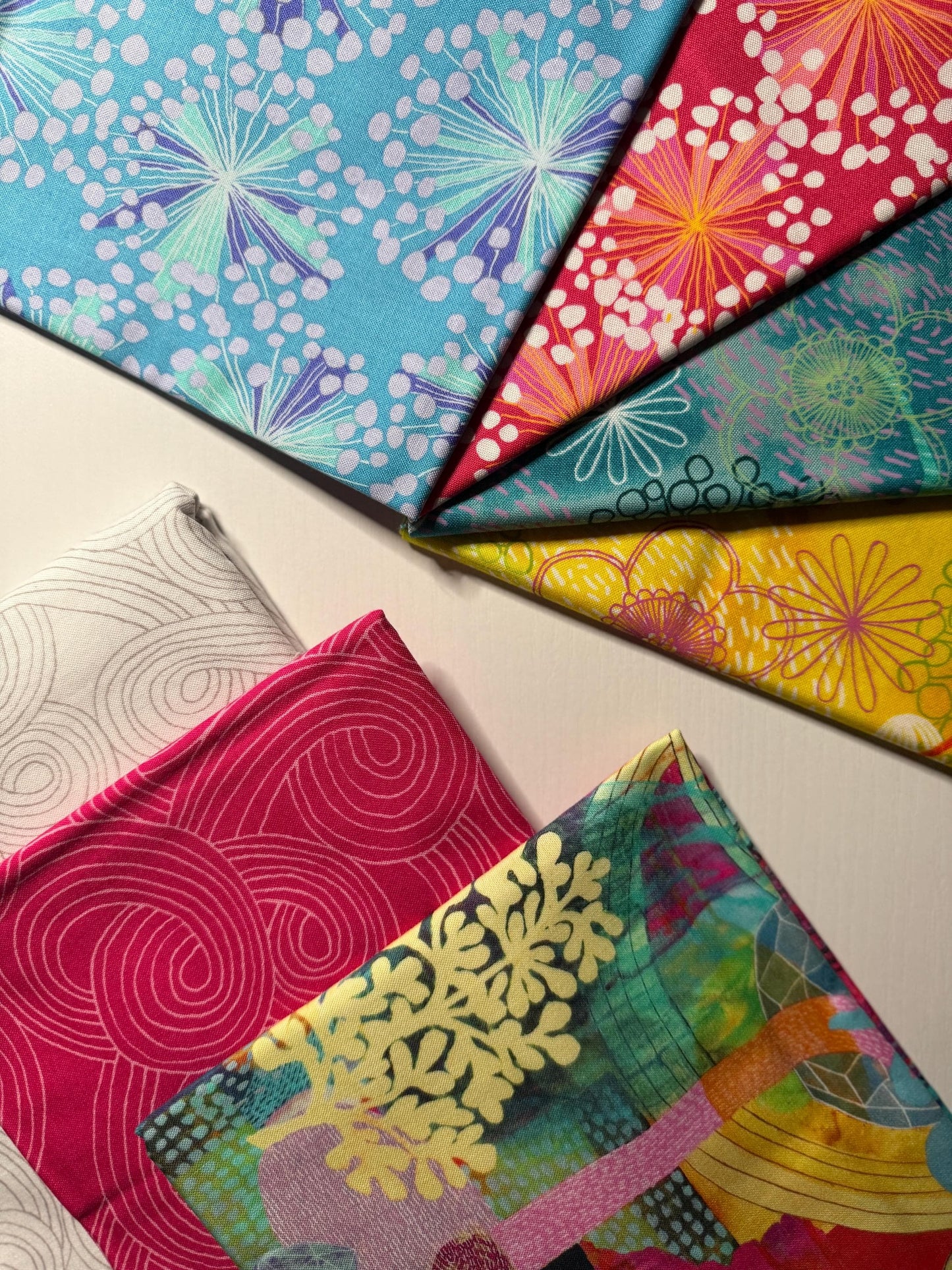 Kaleidoscope Quilt Kit - Bright World Collection Fabrics - Colorful Quilt Pattern