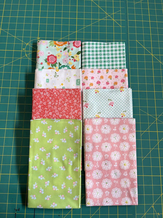 Summer Skies and Fireflies Quilt Fabric Bundle - 8 patterns - 1 yard bundle