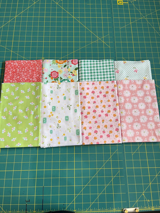 Summer Skies and Fireflies Quilt Fabric Bundle - 8 patterns - 1 yard bundle