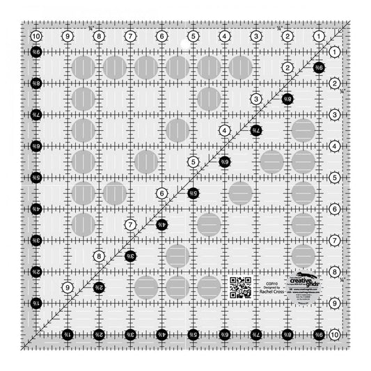 10.5" x 10.5" Creative Grids Square Quilting Ruler