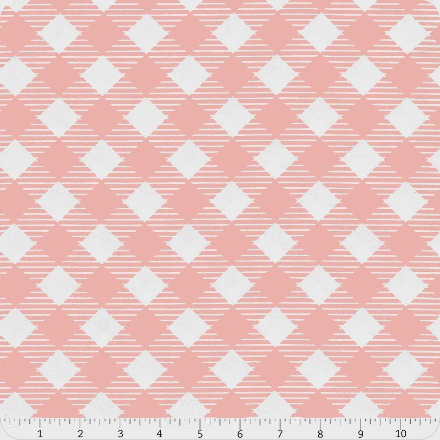 Bee Gingham in Coral by Lori Holt - Riley Blake Designer Quilting Cotton
