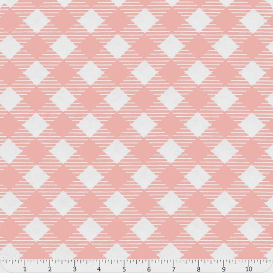 Bee Gingham in Coral by Lori Holt - Riley Blake Designer Quilting Cotton