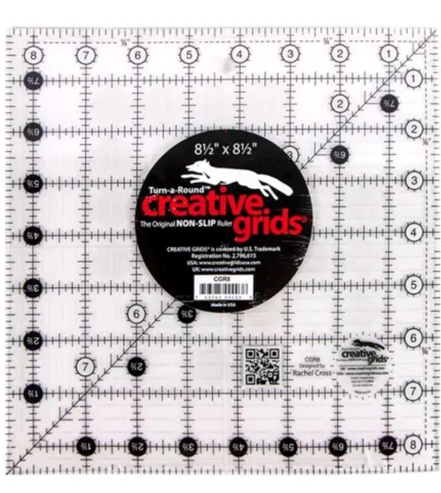 8.5" x 8.5" Creative Grids Square Quilting Ruler