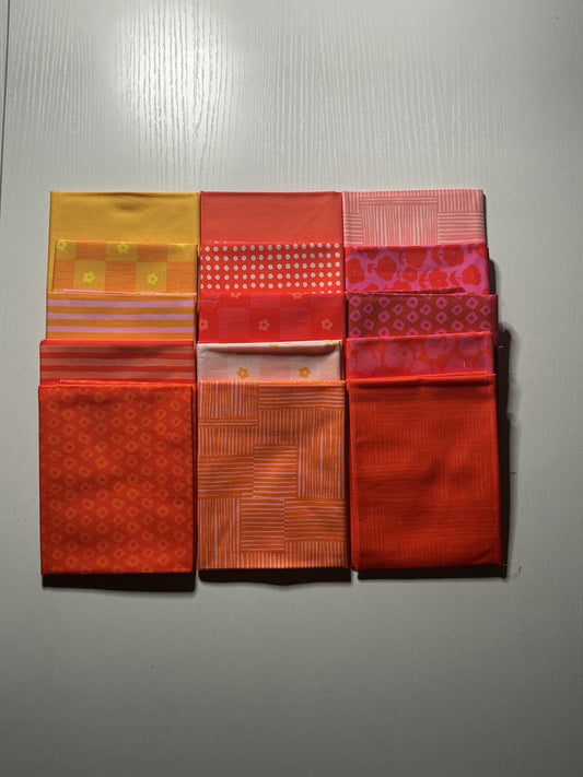 Ruby and Bee Quilt Fabric - 15 piece Fat Quarter Bundle
