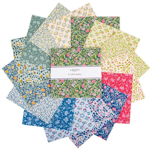 Liberty Fabric Craft Garden 10 Stackers - Quilt Fabric Bundle