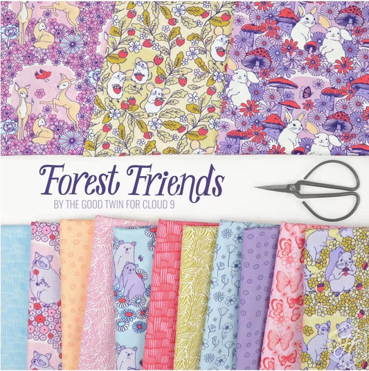 Cloud9 Forest Friends Cut Fabric - Sold by 1/2 Yard