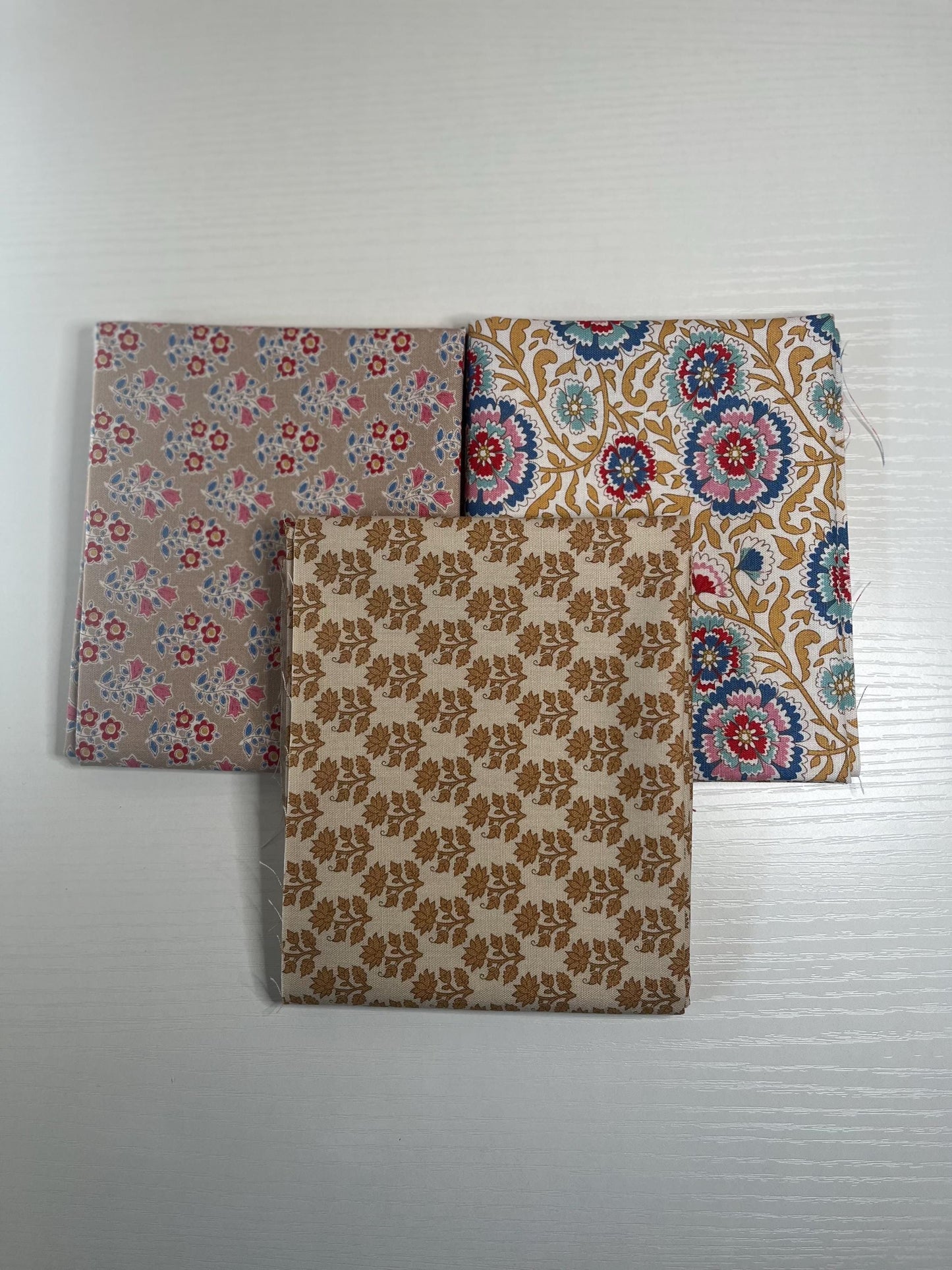 Vintage Tilda Fabrics - Cream Gold - Fat Quarter Bundle of 10