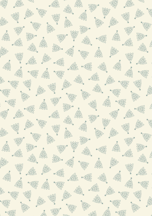 Lewis & Irene Celtic Christmas Trees Quilting Cotton - Cream